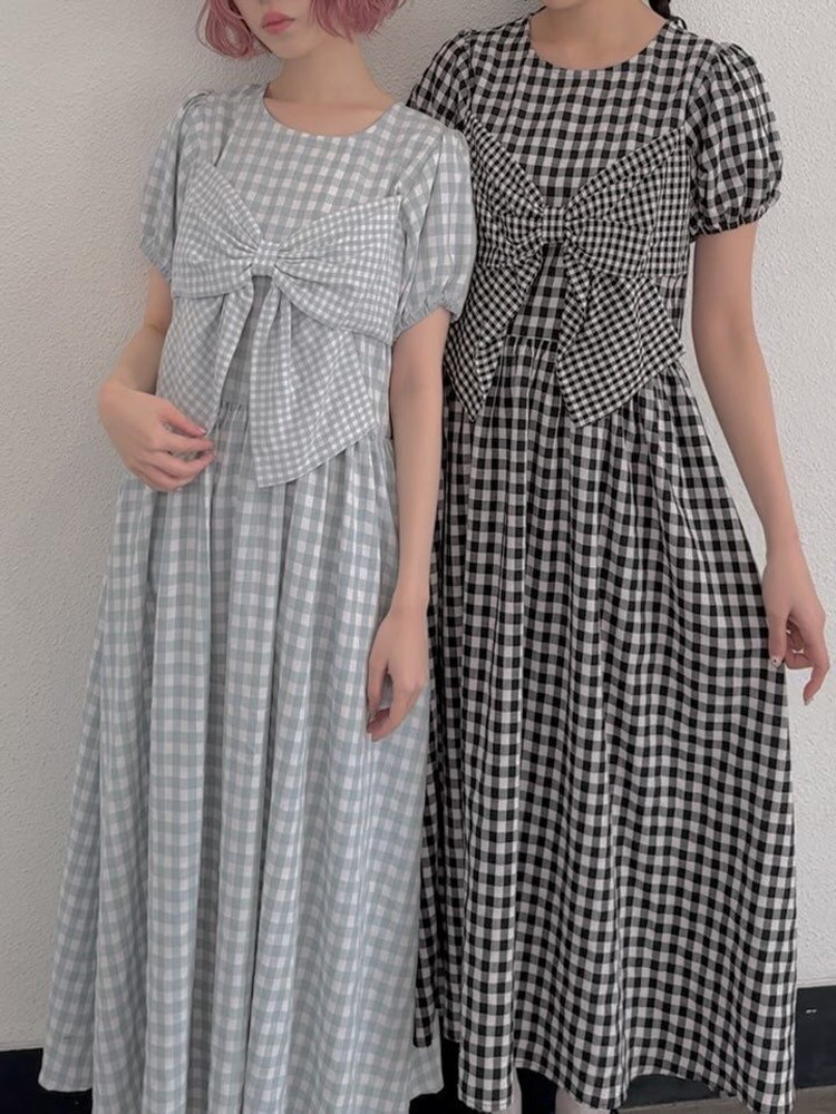 Sweet  Knot Plaid Dress New Ar - огляд і ціна Anime Merchandise In Japanese